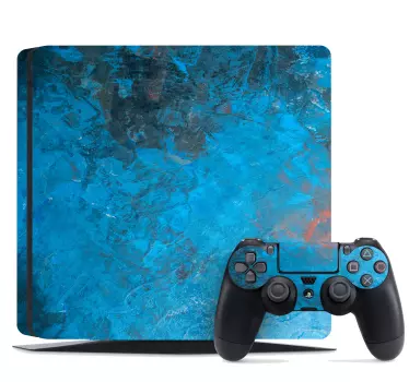 Ps4 sticker levendige blauwe cover - TenStickers