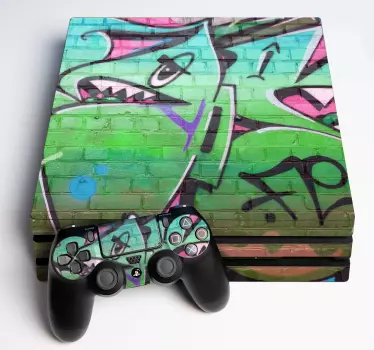 Ps4 sticker levendige dierenpatronen - TenStickers