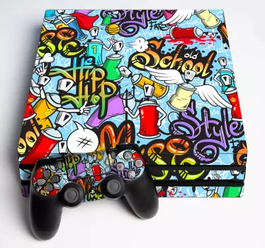 Ps4 sticker levendige straatstijl - TenStickers
