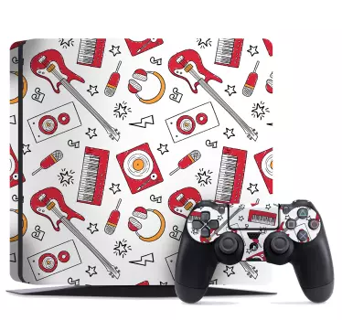 Ps4 sticker muzikale elementen motief - TenStickers