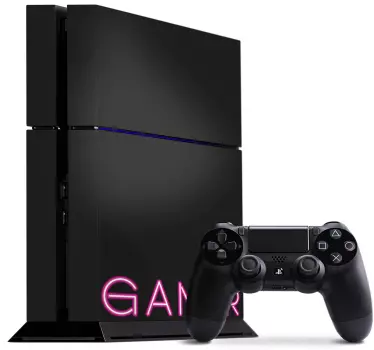 PS4 sticker Neon ontwerp gamer - TenStickers