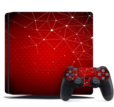 Ps4 sticker rood honingraatpatroon - TenStickers