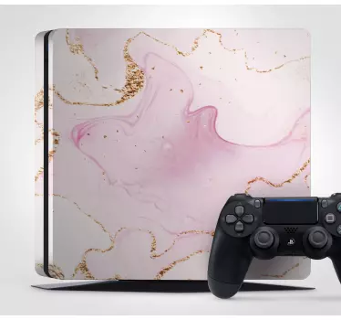 PS4 sticker Rosé goud marmer - TenStickers