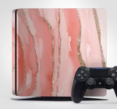 Ps4 sticker roze marmer afwerking - TenStickers