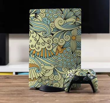 Ps4 sticker speelse natuurpatronen - TenStickers