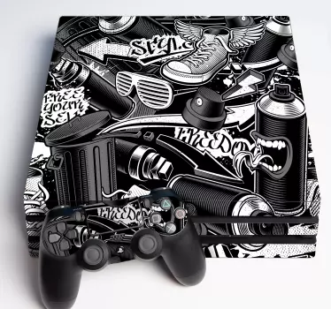 Ps4 sticker stijl van stedelijke vrijheid - TenStickers