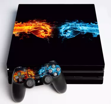 Ps4 sticker vlam botsingseffect - TenStickers