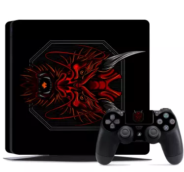 Ps4 sticker woeste draak gezicht - TenStickers