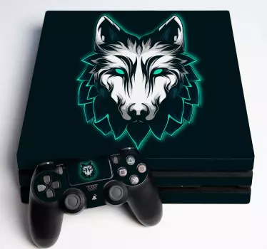 Ps4 sticker wolfkop ontwerp - TenStickers