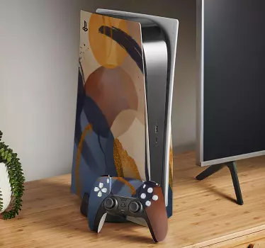 Ps5 sticker abstracte kleuren configuratie - TenStickers