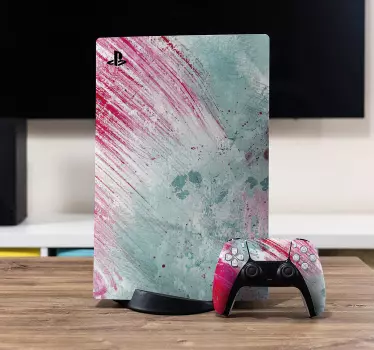 Ps5 sticker abstracte kleurstromen - TenStickers