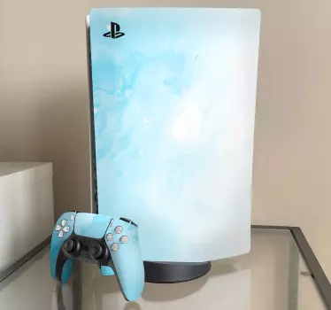 Ps5 sticker aqua-kleurig speelapparaat - TenStickers