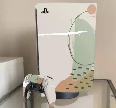 Ps5 sticker conceptuele geometrische vormen - TenStickers