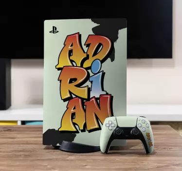 PS5 sticker De graffitiletter van u naam - TenStickers