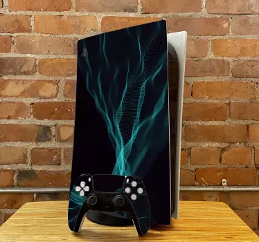 Ps5 sticker dynamische golfpatronen - TenStickers