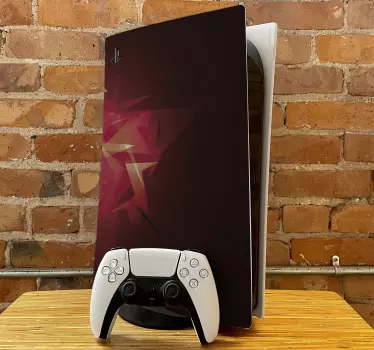 Ps5 sticker dynamische hoekige vormen - TenStickers
