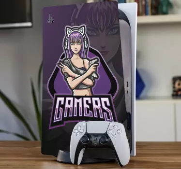 Ps5 sticker gamer karakter creatie - TenStickers