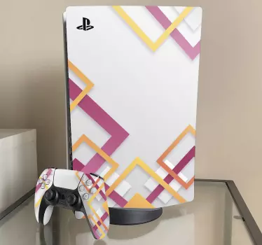 Ps5 sticker geometrische configuratie idee - TenStickers