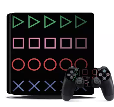 Ps5 sticker geometrische gaming symbolen - TenStickers