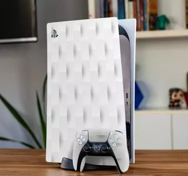 Ps5 sticker gestructureerde witte hoes - TenStickers