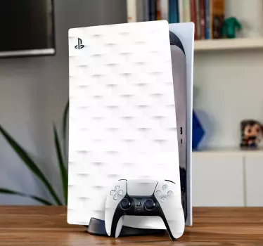 Ps5 sticker glad witte bescherming - TenStickers