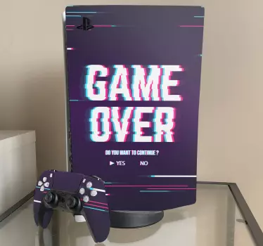 PS5 sticker Glitch effect achtergrond - TenStickers