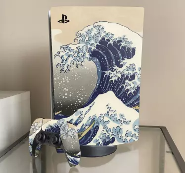 Ps5 sticker golven en pieken - TenStickers