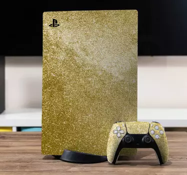 Ps5 sticker gouden sprankel huid - TenStickers