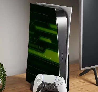 Ps5 sticker groene technologie patronen - TenStickers