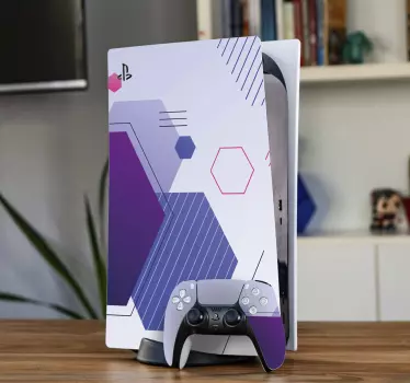 Ps5 sticker hexagonaal element - TenStickers