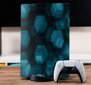 Ps5 sticker hexagonale indeling - TenStickers
