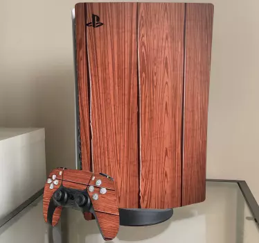 Ps5 sticker houten oppervlakte cover - TenStickers