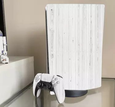 Ps5 sticker houten textuur afwerking - TenStickers