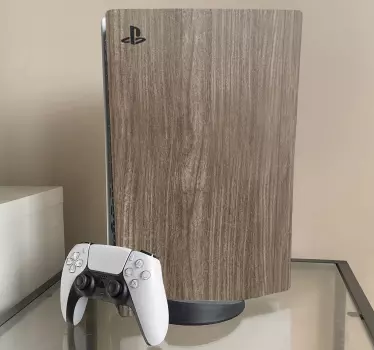 Ps5 sticker houtnerf textuur cover - TenStickers