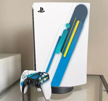 Ps5 sticker levendige abstracte vormen - TenStickers
