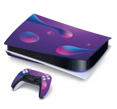 Ps5 sticker paars abstract ontwerp - TenStickers