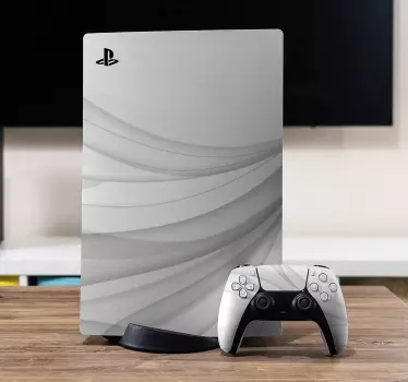 Ps5 sticker stijlvolle grijze sleeve - TenStickers