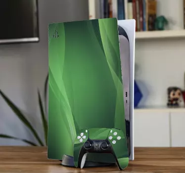 Ps5 sticker strak groen patroon - TenStickers
