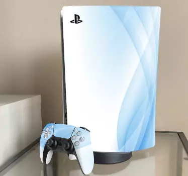 Ps5 sticker strakke blauwe bekleding - TenStickers