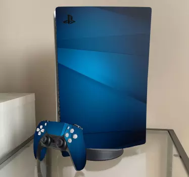 Ps5 sticker strakke blauwe cover - TenStickers