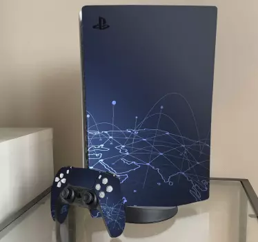 Ps5 sticker wereldwijde verbinding thema - TenStickers