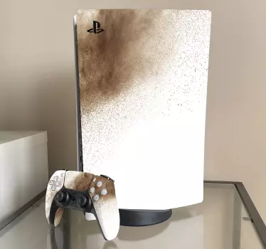Ps5 sticker zandbruin patroon - TenStickers