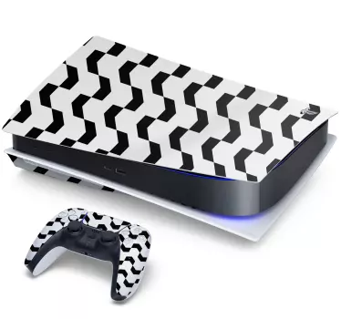 Ps5 sticker zwart-witte patronen - TenStickers