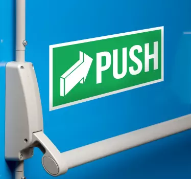 Deursticker push - TenStickers