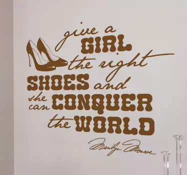 Quote Marilyn Monroe Muursticker - TenStickers