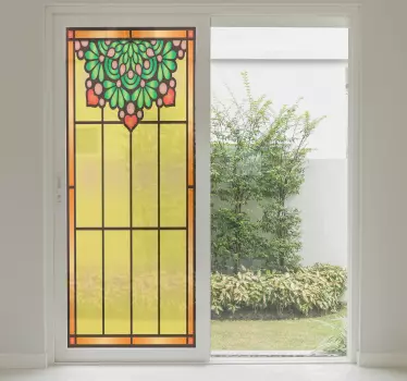 Raamfolie glas in lood plant - TenStickers