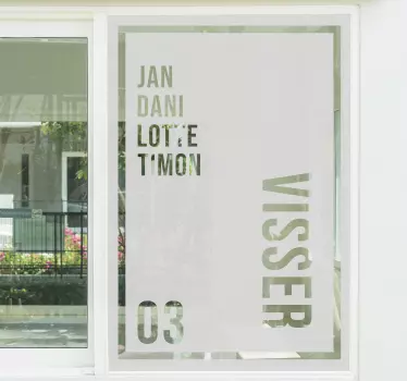 Muurstickers tekst Adresstickers familienaam - TenStickers