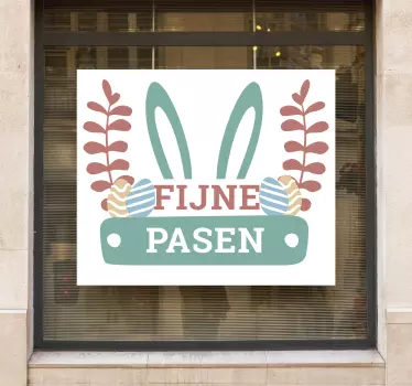 Stickers raam Fijne Pasen - TenStickers