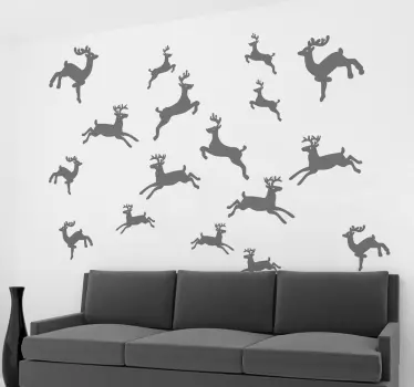 Rendieren kerstmis sticker - TenStickers