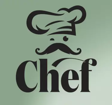 Restaurant raamstickers Chef keuken - TenStickers